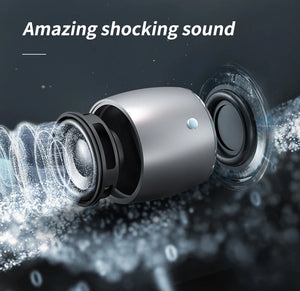 EWA A103 Mini Bluetooth Speaker Bass Sound Portable Wireless Speaker IPX5 Waterproof Metal Body Box Loud Sound Noise Reduction