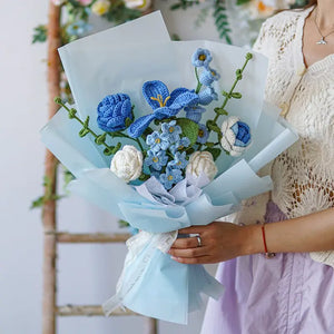 Hand-Woven Home Decorate Fake Flowers Bouquet