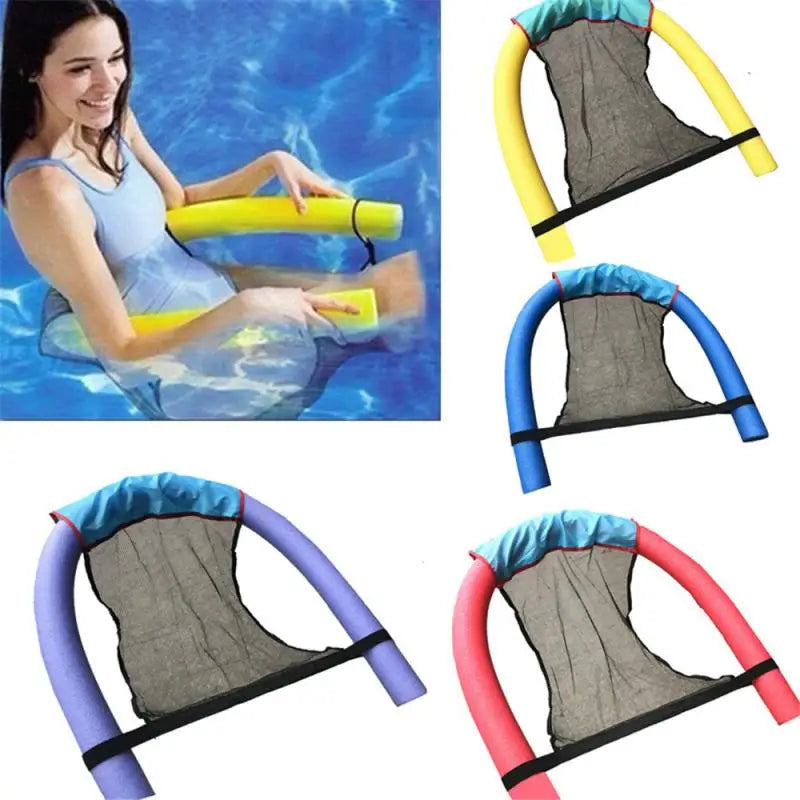 Swimming Floating Chair Swimming Stick Portable Net Pocket Pool Noodle Chair Net Children's Party Safety Sling Net