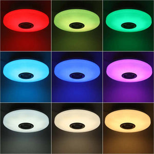 72W Modern Design LED Ceiling Lights Remote Control bluetooth Speaker Music Fixture APP Dimmable Home Party Lighting Lamp