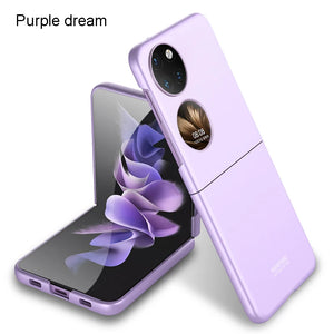 2022 New Flip Case for Huaingwei P50 Pocket Folding Screen Phone Case Cellphone Ultra-thin Shell Anti-drop Protect Cover for P50