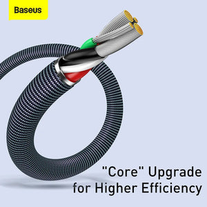 Baseus USB Cable For iPhone 14 13 12 11 Pro Xs Max X Xr 8 7 Plus 2.4A Fast Charging Charger Wire Cord For iPad Pro Data Cable 2M
