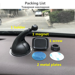 Super Strong Magnetic Car Phone Holder Carbon Fiber Sucker Pad Stand Mount Support Windshield Display Car Holder 360 Rotatable