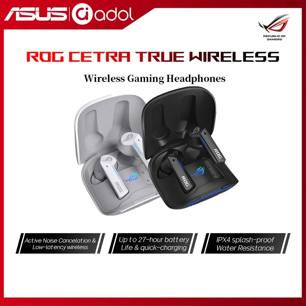 Speciality Asus ROG Cetra True Wireless Gaming Earphone Low Delay Bluetooth Headset Active Noise Reduction for iPhone Android