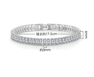 3/3.5/4/5mm Real Moissanite Bracelet Sparkling S925 Sterling Silver Luxury Wedding Party Diamond Jewelry