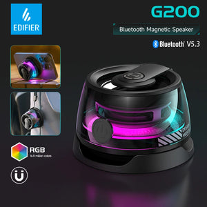 Edifier Magnetic Portable Bluetooth Speaker HECATE G200 Mini Sound Box Bluetooth 5.3 RGB Lighting Phone Holder True Wireless