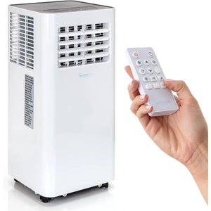 SereneLife Compact Freestanding Portable Air Conditioner - 10,000 BTU Indoor Free Standing AC Unit w/ Dehumidifier