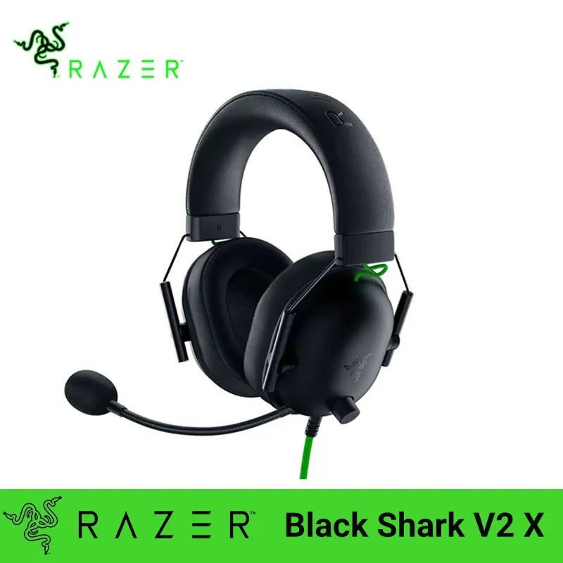 2023 Razer BlackShark V2 X Headphone Wired Gaming Headset: 7.1 Surround Sound- Game For PS4,PS5, Nintendo Switch, Xbox