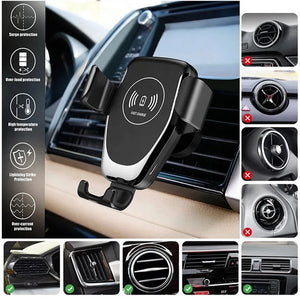 60W Wireless Fast Charger Car Mount Air Vent Mobile Phone Holder Charging Stand For IPhone 14 13 12 11 Pro Max Xiaomi Samsung