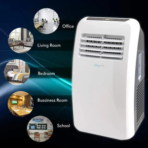 3-in-1 Portable Air Conditioner with Built-in Dehumidifier Function, Fan Mode, Remote Control, Complete Window Mount Exhaust Kit