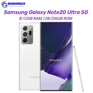 98% New Original Samsung Galaxy Note20 Ultra 5G N986U/U1 6.9" 12GB RAM 128/512GB ROM Snapdragon NFC Unlocked  Android Cellphone