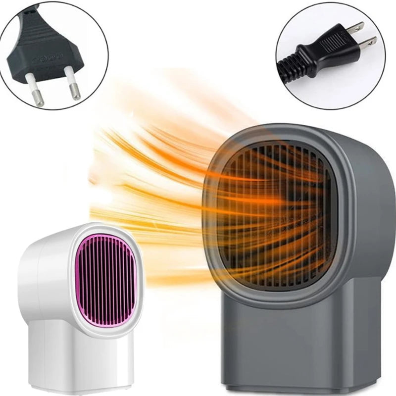 Mini Electric Heater Portable Desktop Fan Heater Heating Warm Air Blower Home Office Warmer Fit for Winter Energy Saving