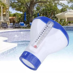 Swimming Pool Automatic Dosing Device Floating Pill Float Cup With Thermometer Waterproof Safe Disinfection Dosing Device