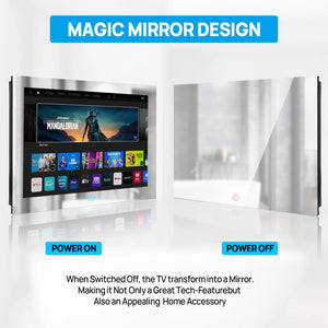 Haocrown 19 Inch Bathroom Mirror TV with Smart Touch Screen, IP66 Waterproof Android 11.0 Television --Ship to Australian Only