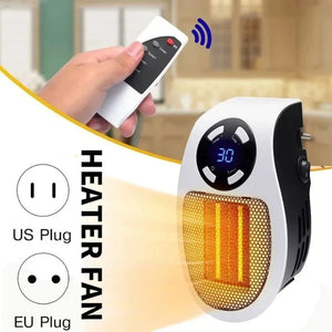 Electric Heater Portable Plug In Wall Room Heating Stove Portable HouseholdPowerful Warm Blower Remote Control Warmer For Home