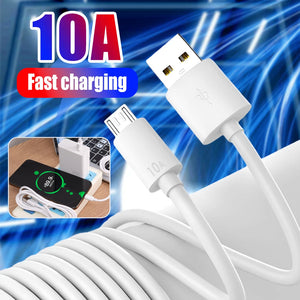 10A Fast Charging Android Mobile Phone Charger Cable USB To Micro USB Data Transfer Wire Cord for Samsung Galaxy S7 Kindle