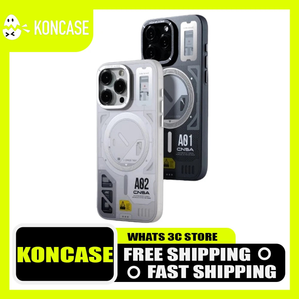 KONCASE Punk Tpu Phone Case Cover IPhone15 Pro Max Case Magsafe Magnetic Wireless Charging iPhone15 Case Anti-drop Cellphone Man