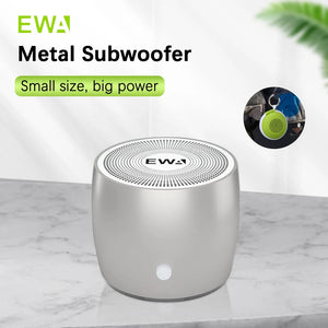 EWA A103 Mini Bluetooth Speaker Bass Sound Portable Wireless Speaker IPX5 Waterproof Metal Body Box Loud Sound Noise Reduction