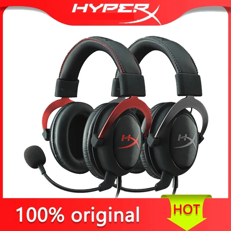 100% Original HyperX Cloud 3 III /Cloud 2 II Gaming Headset Hi-Fi 7.1 Surround Sound Detachable Microphone With USB sound card