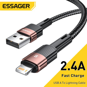 Essager USB Cable For Iphone14 13 12 11 Pro Max Xs Xr X SE 8 7 6 Plus Fast Charging Mobile Phone Data Line For Ipad Charger Wire