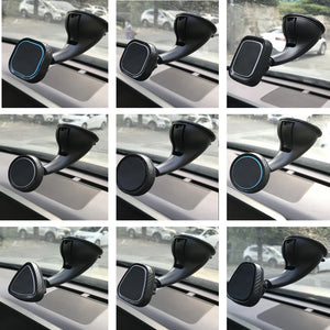 Super Strong Magnetic Car Phone Holder Carbon Fiber Sucker Pad Stand Mount Support Windshield Display Car Holder 360 Rotatable