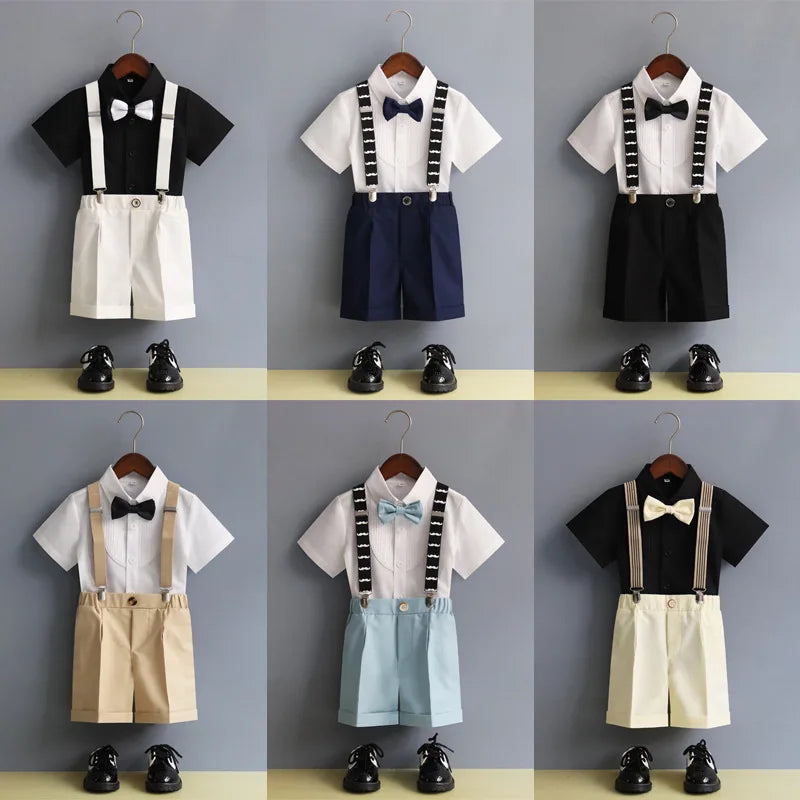 Boys School Performance Show Costume Kids Shirts Shorts