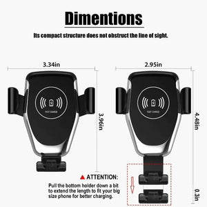 60W Wireless Fast Charger Car Mount Air Vent Mobile Phone Holder Charging Stand For IPhone 14 13 12 11 Pro Max Xiaomi Samsung