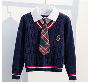 2024 Kids Clothes Autumn for Girls School Uniform Twinset