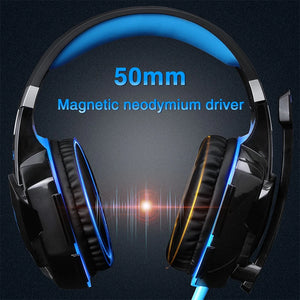 KOTION EACH G2000 Gaming Headset Deep Bass Stereo Wired Computer LED Illuminated Headphone with microphone for PS4 XBOX PC Gamer