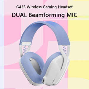 Logitech G435 LIGHTSPEED Wireless Gamer Headset USB Bluetooth/2.4 G Connection Built-in Microphone Gaming Headphone for PC/PS