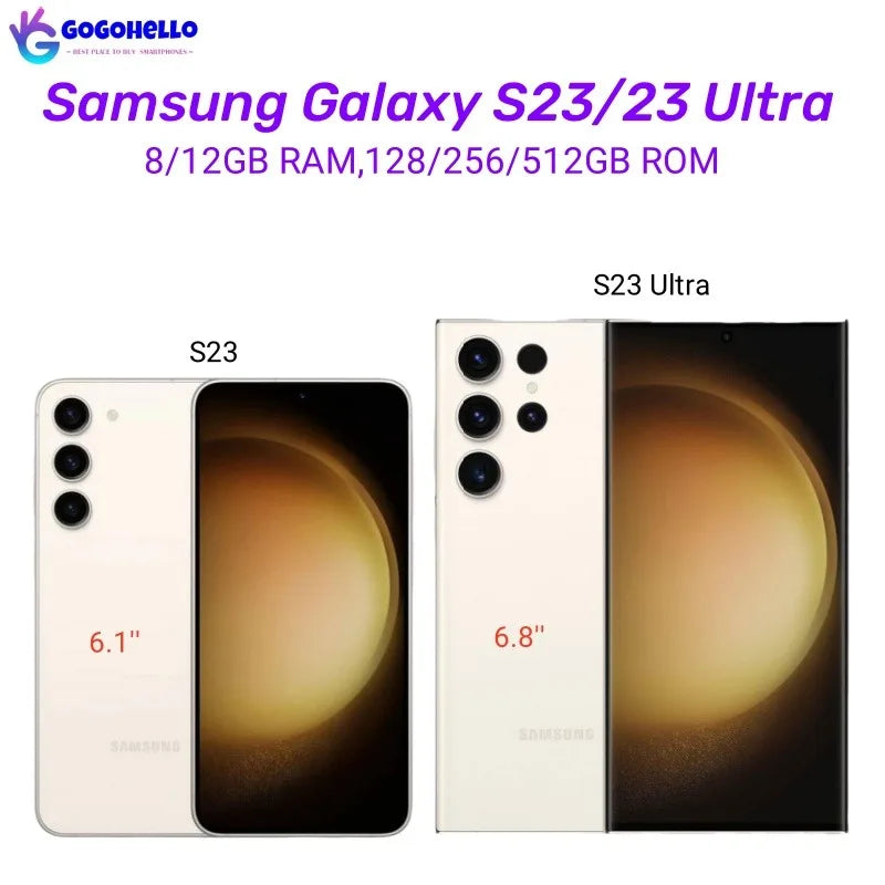 98% New Samsung Galaxy S23 S23 Ultra 5G S911U/U1 S918U/U1 ROM 128/256/512GB 8/12GB Snapdragon NFC Original Unlocked Cellphone