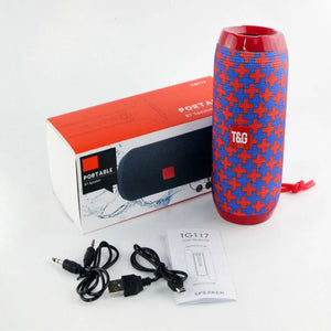 TG117 Outdoor Bluetooth Speaker Portable Wireless Speaker Column Dual Bass Sound Bar Subwoofer Music Player Loudspeaker FM Radio