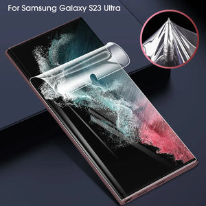 Screen Protector For Samsung Galaxy S23 Plus 5G S23+ Soft Unlock Hydrogel Film For Samsung S23 Ultra Camera Glass Lens Cover New