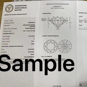 AEAW 0.5ct 1ct  2ct DEF Color VS-VVS Round Cut Lab Grown Diamonds CVD HPHT Loose Diamond IGI GIA Certificate