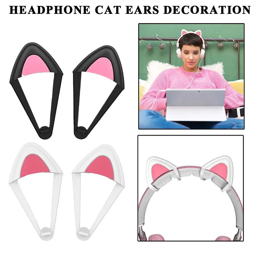 Headphone With Cat Ears Pink Cat Ears Earphones E-sports Earphone Cute Cat Ears for Headphones Girl Style Gaming Cat Headph X7G6