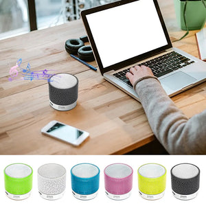 A9 Mini Portable Speaker Bluetooth Wireless Audio Dazzling Crack LED Lights Subwoofer Support TF Card USB Charger For PC/Mobile