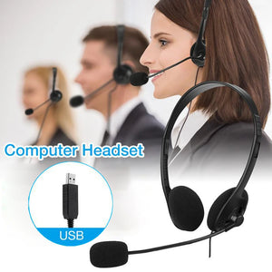 Call Center Clear Voice Office School Pc Gaming With Microphone Usb Wired Computer Headset Volume Control Noise Reduction