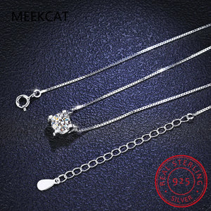 Real Moissanite Square Pendant Necklace D Color VVS1 Lab Diamonds 925 Sterling Silver for Women Wedding Fine Jewelry PE032