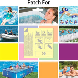 10pcs Swimming Pool PVC Repair Patch Waterproof Swimming Ring Repair Kit Inflatable Boat Repair Patch Swimming Pool Accessory